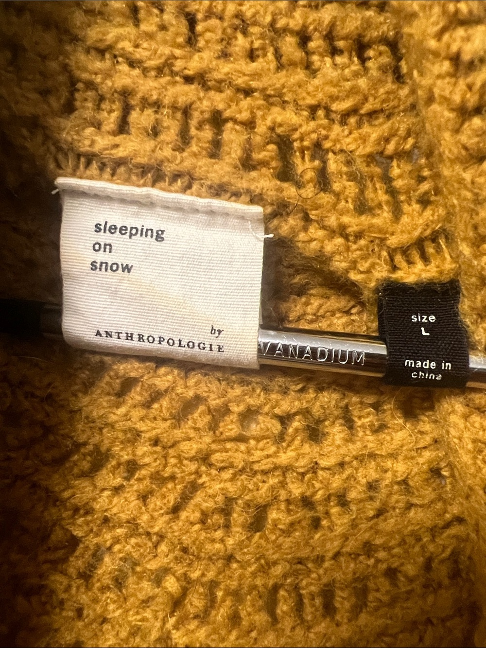 Anthropologie Golden Mustard Open-Front Shawl Cardigan (Bin 3-016) - Picture 2 of 5